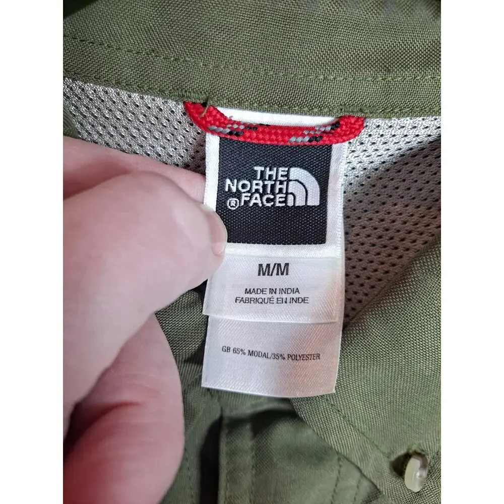 The North Face Men's Khaki Syncline Roll Up Long Sleeve‎ Button Up Shirts Size M